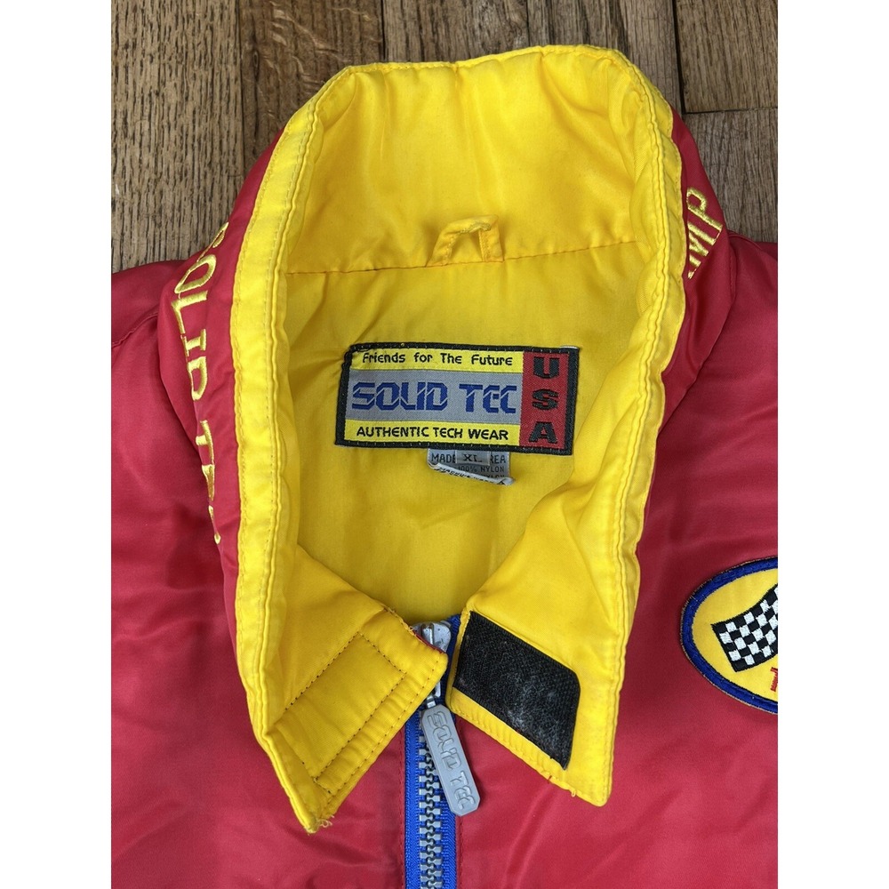 Vintage Jeff Gordon Nascar Racing Dupont Rainbow Puffer Jacket Men's Size XL - Picture 8 of 8